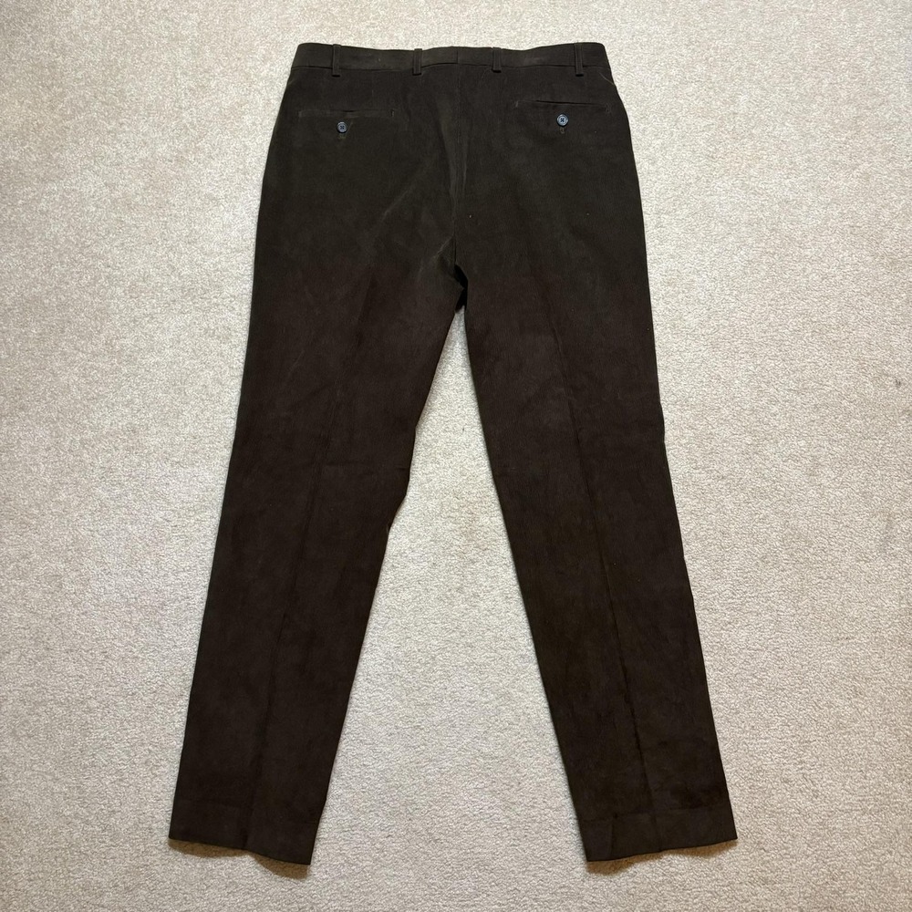 Lauren Ralph Lauren Corduroy Dress Pants Mens 36x30 Brown Stretch Classic Fit - Picture 2 of 9
